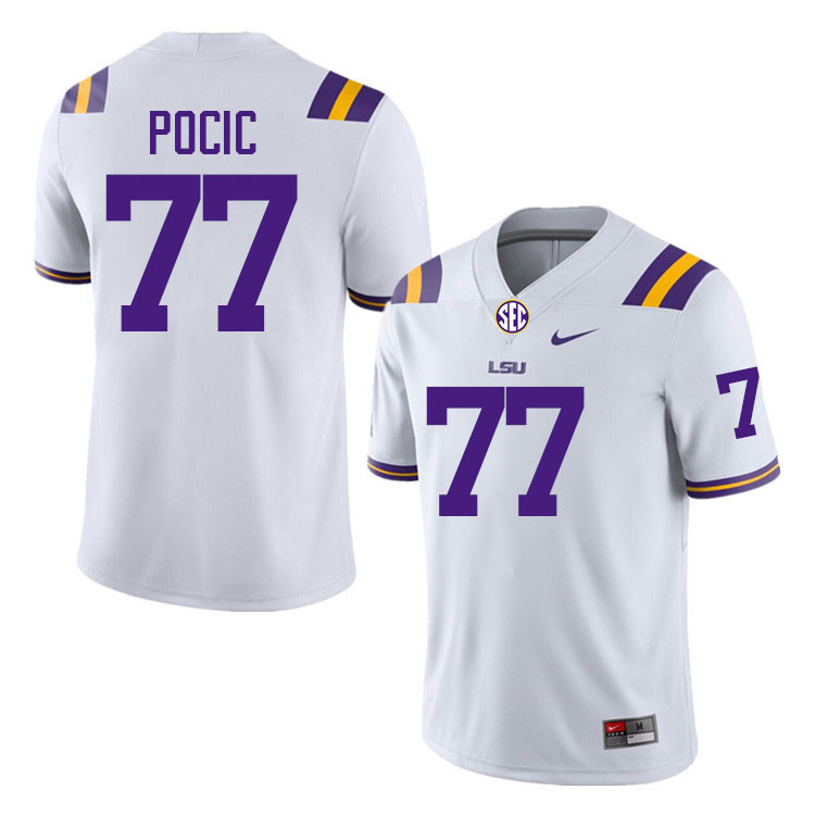 Ethan Pocic LSU Tigers Jersey,Louisiana State University Tigers Football Jersey-White